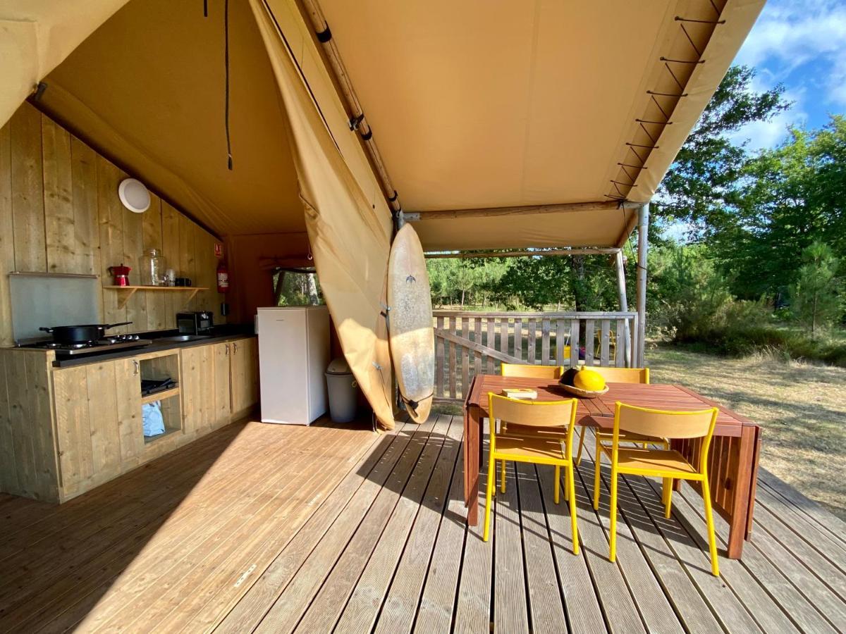 Camping La Kahute - Tente Lodge Au Coeur De La Foret 카르캉 외부 사진