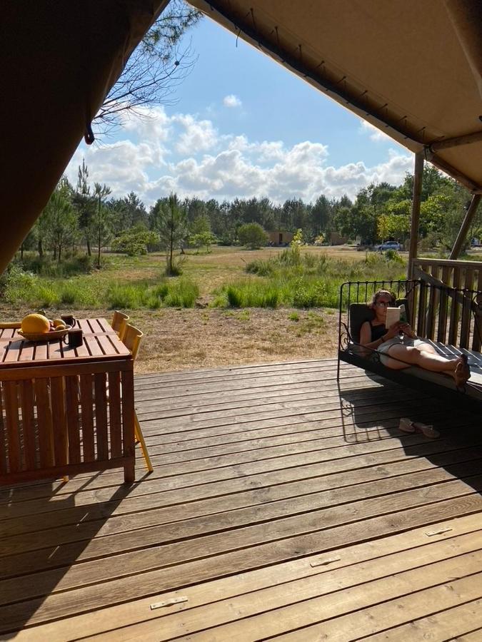 Camping La Kahute - Tente Lodge Au Coeur De La Foret 카르캉 외부 사진